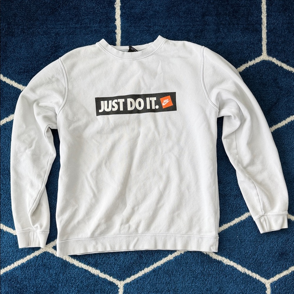 Nike White Sweatshirt Crew Just Do It!
